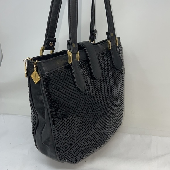 Whiting and Davis Large Double Compartment Shoulder Bag - Picture 2 of 16